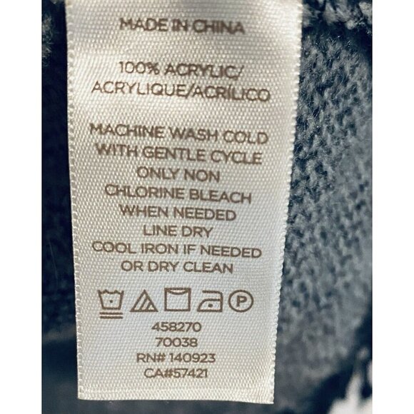 LOFT Kimono Womens One Size Blue Gray Striped Open Front Fringe Hem Boho - Picture 6 of 7